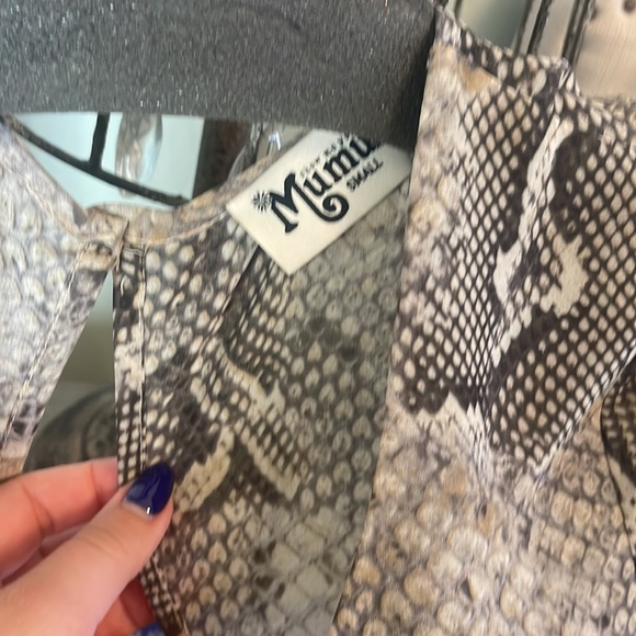 Snake print long sleeve show me your mumu romper, no obvious signs of wear - Picture 2 of 4